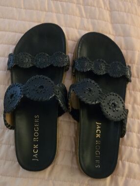 EUC!! Jack Rogers Lauren Comfort Sandal – Midnight Navy - SIZE 7